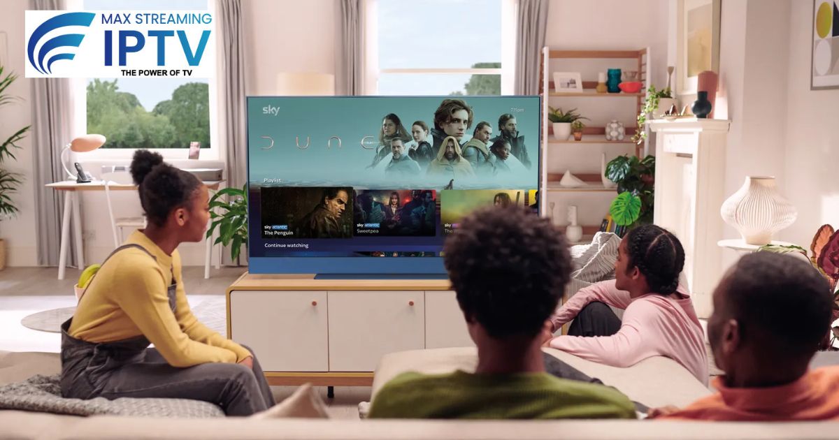 Modern living room with large 4K Smart TV streaming high-quality content in 2026