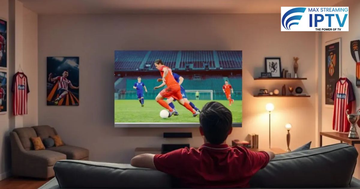 Large 4K TV mounted on wall showing American football match