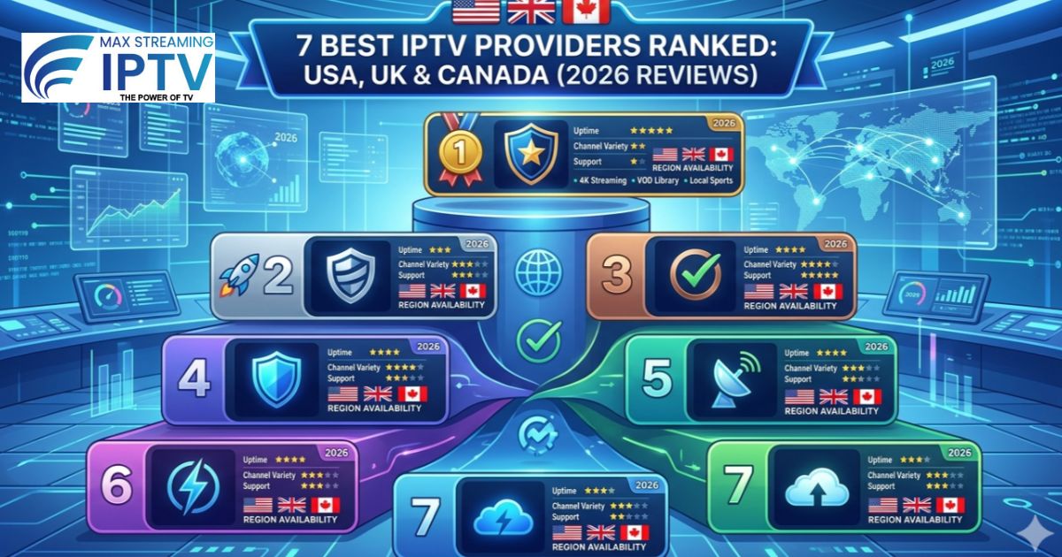 Comparison chart of best IPTV providers in UK 2026