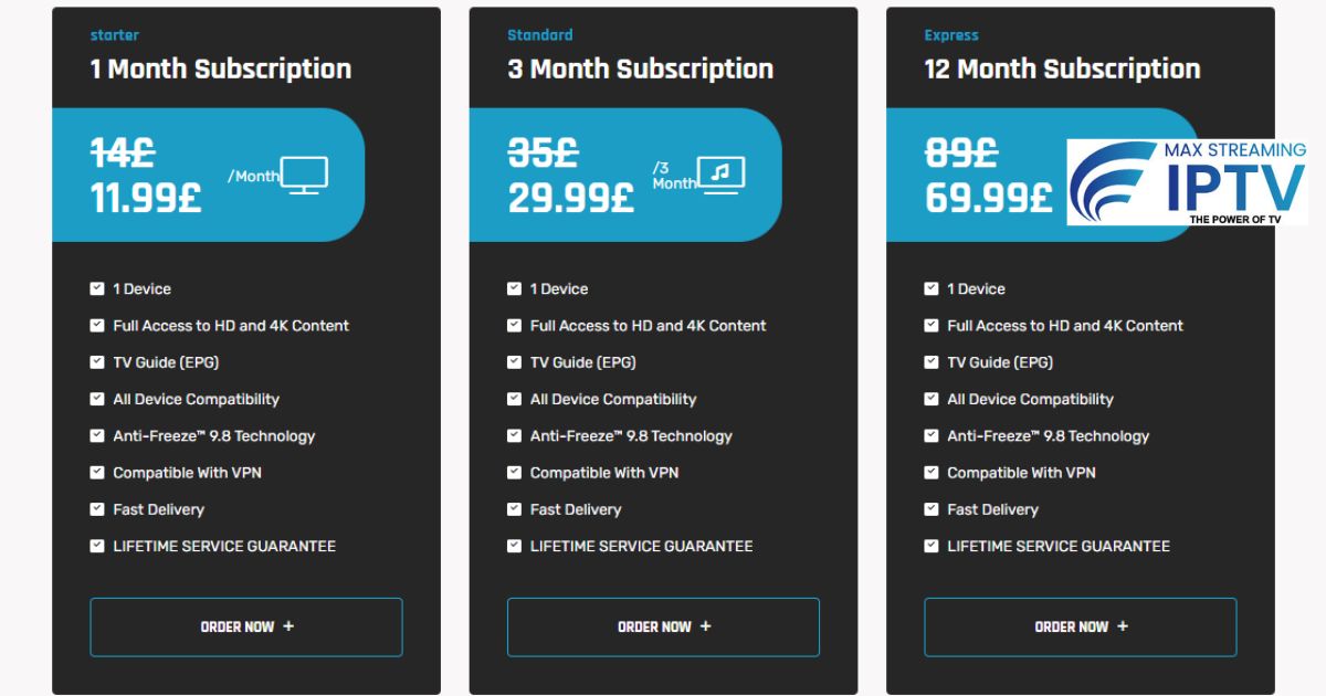 Affordable IPTV subscription plans and pricing options in UK