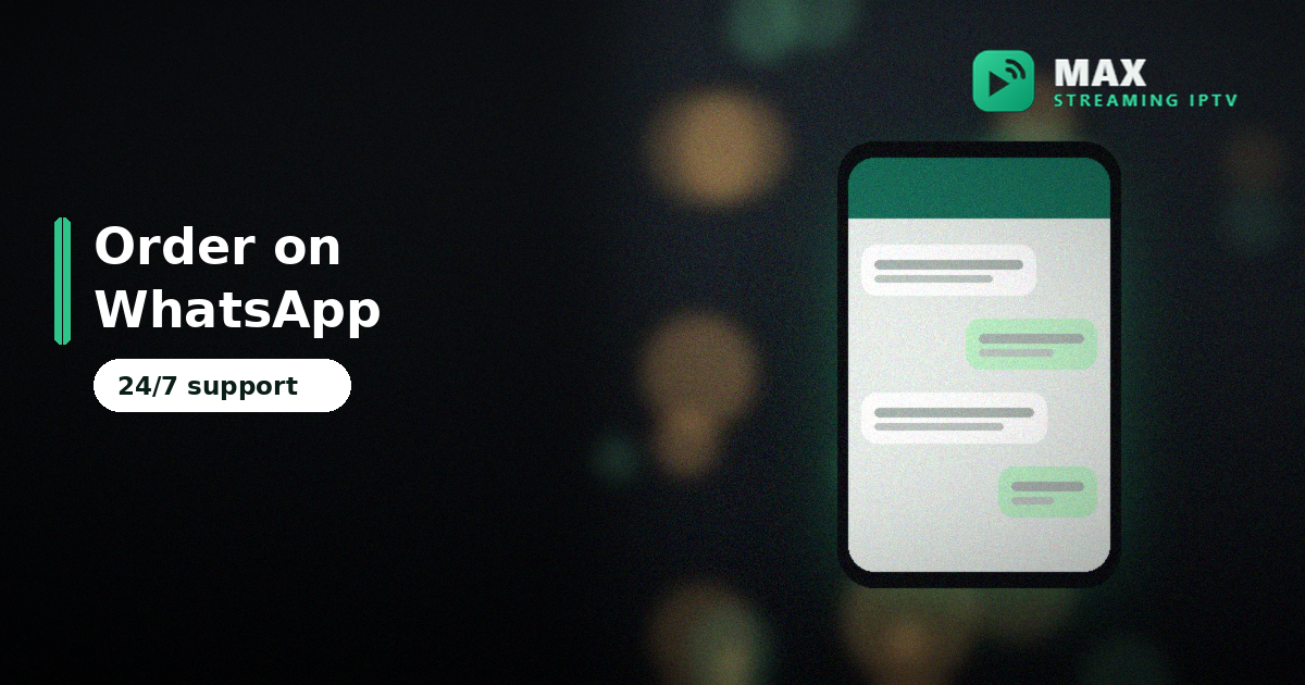 Ordering an IPTV subscription Australia plan through WhatsApp on a phone