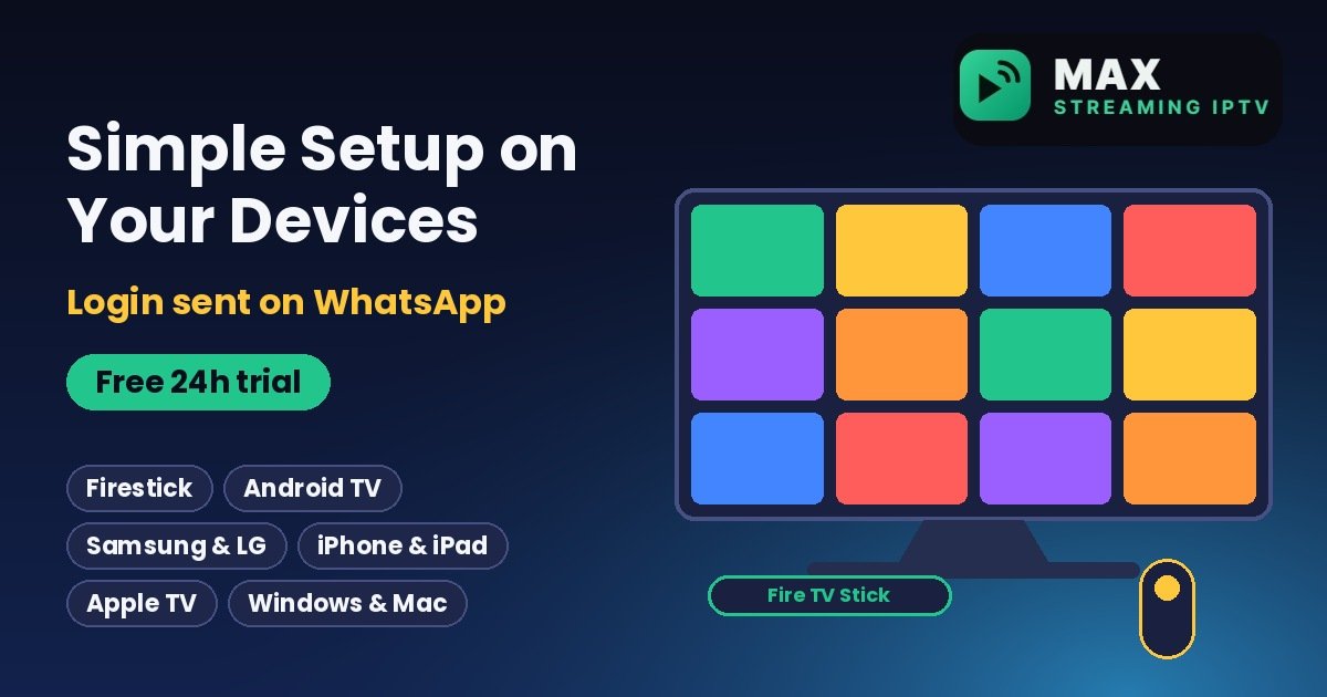 IPTV subscription Canada setup on a Firestick connected to a TV