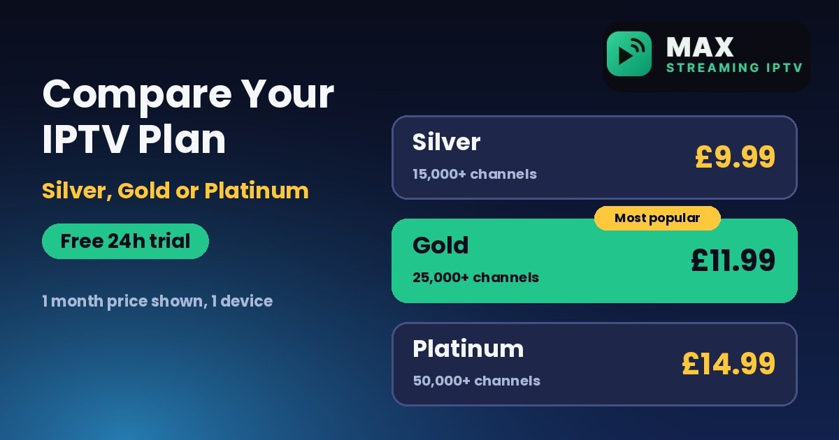 IPTV subscription Canada plans compared on a smart TV screen