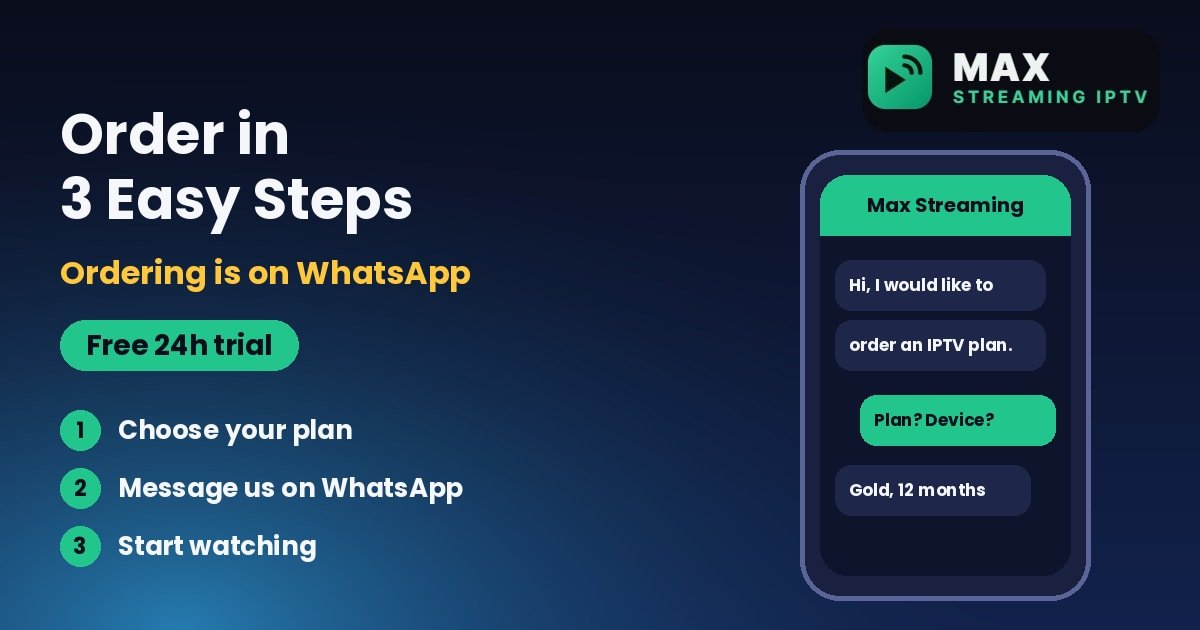 Ordering an IPTV subscription Canada through WhatsApp on a phone